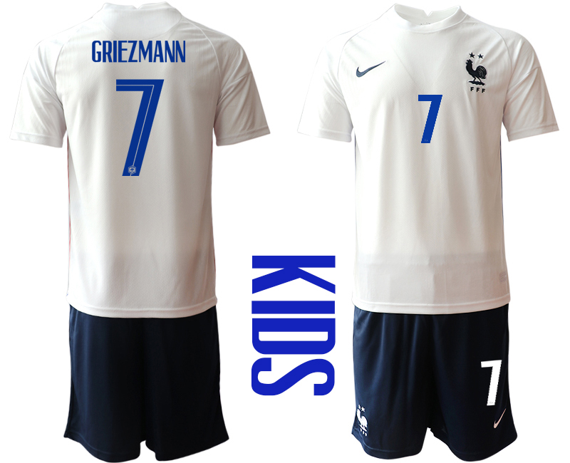 Cheap 2021 France away Youth 7 soccer jerseys